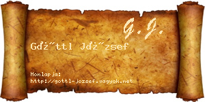 Göttl József névjegykártya
